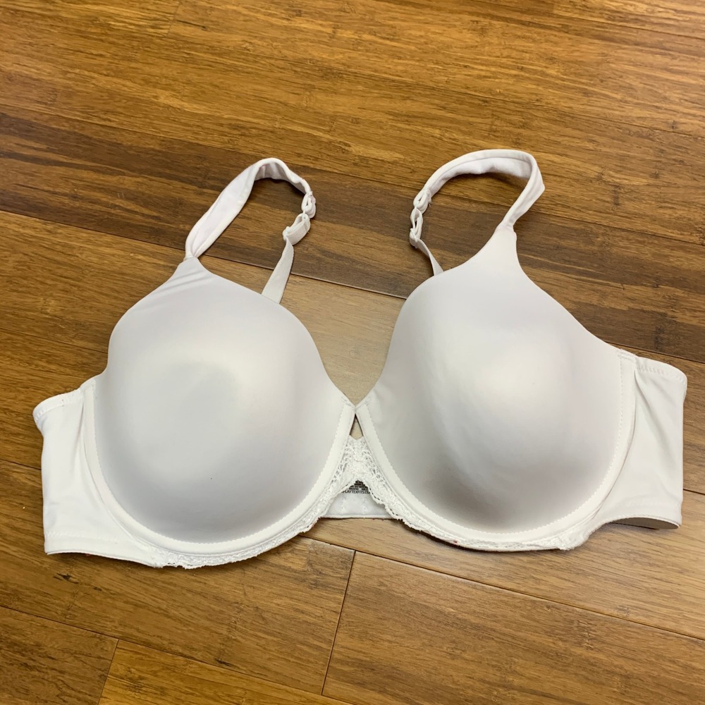 Playtex White Bra 4594 Womens Size 44C Comfort Full Coverage Adjustable Straps
